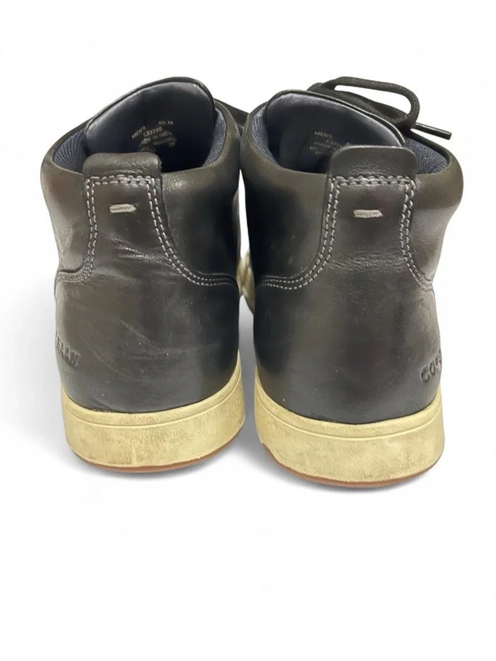 Cole Haan Preppy Minimalist Casual Black Leather Lace Up Men’s 8.5 Boots EUC
